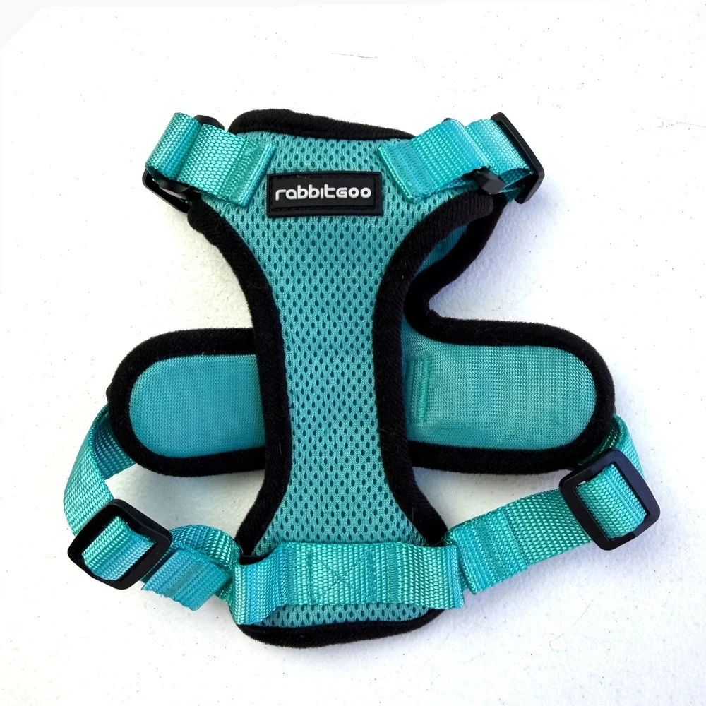 Rabbitgoo Dog Harness XS Teal No Pull Reflective Mesh Adjustabl Walking Vest Pet